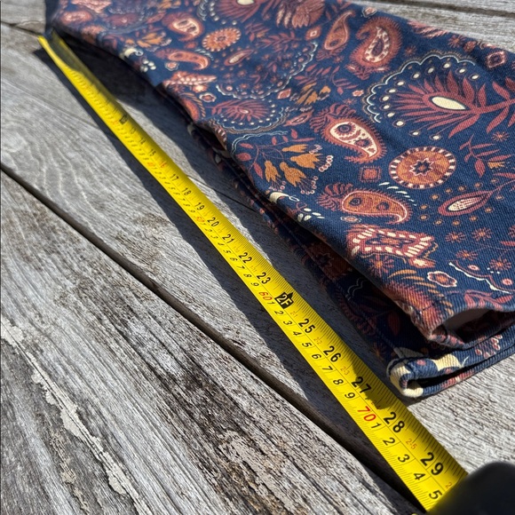 MOTHER Hustler Flood Henna Happiness‎ jeans size 26 NWT paisley - Picture 2 of 8